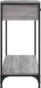 vidaXL - Wandtafel - 75x34,5x75 - cm - bewerkt - hout - grijs - sonoma - eikenkleurig