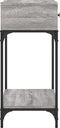 vidaXL - Wandtafel - 75x34,5x75 - cm - bewerkt - hout - grijs - sonoma - eikenkleurig