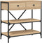 vidaXL - Wandtafel - 75x34,5x75 - cm - bewerkt - hout - sonoma - eikenkleurig