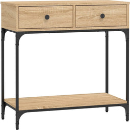 vidaXL - Wandtafel - 75x34,5x75 - cm - bewerkt - hout - sonoma - eikenkleurig