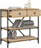 vidaXL - Wandtafel - 75x34,5x75 - cm - bewerkt - hout - sonoma - eikenkleurig