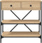 vidaXL - Wandtafel - 75x34,5x75 - cm - bewerkt - hout - sonoma - eikenkleurig