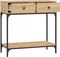 vidaXL - Wandtafel - 75x34,5x75 - cm - bewerkt - hout - sonoma - eikenkleurig