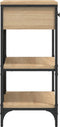 vidaXL - Wandtafel - 75x34,5x75 - cm - bewerkt - hout - sonoma - eikenkleurig