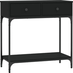 vidaXL - Wandtafel - 75x34,5x75 - cm - bewerkt - hout - zwart