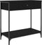 vidaXL - Wandtafel - 75x34,5x75 - cm - bewerkt - hout - zwart