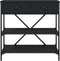 vidaXL - Wandtafel - 75x34,5x75 - cm - bewerkt - hout - zwart