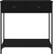 vidaXL - Wandtafel - 75x34,5x75 - cm - bewerkt - hout - zwart