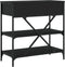 vidaXL - Wandtafel - 75x34,5x75 - cm - bewerkt - hout - zwart