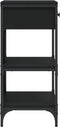 vidaXL - Wandtafel - 75x34,5x75 - cm - bewerkt - hout - zwart