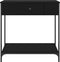vidaXL - Wandtafel - 75x34,5x75 - cm - bewerkt - hout - zwart