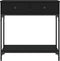 vidaXL - Wandtafel - 75x34,5x75 - cm - bewerkt - hout - zwart