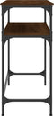 vidaXL - Wandtafel - 75x35,5x75 - cm - bewerkt - hout - bruin - eikenkleur