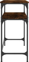 vidaXL - Wandtafel - 75x35,5x75 - cm - bewerkt - hout - gerookt - eikenkleurig