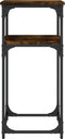 vidaXL - Wandtafel - 75x35,5x75 - cm - bewerkt - hout - gerookt - eikenkleurig