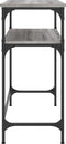 vidaXL - Wandtafel - 75x35,5x75 - cm - bewerkt - hout - grijs - sonoma - eikenkleurig