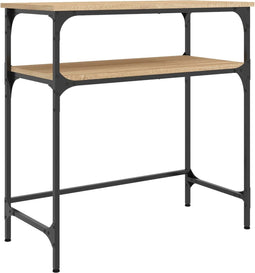 vidaXL - Wandtafel - 75x35,5x75 - cm - bewerkt - hout - sonoma - eikenkleurig