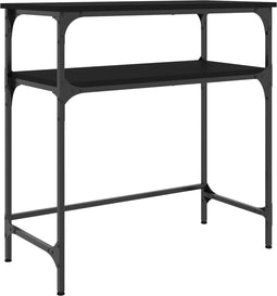 vidaXL - Wandtafel - 75x35,5x75 - cm - bewerkt - hout - zwart