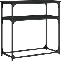vidaXL - Wandtafel - 75x35,5x75 - cm - bewerkt - hout - zwart