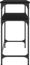 vidaXL - Wandtafel - 75x35,5x75 - cm - bewerkt - hout - zwart