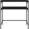 vidaXL - Wandtafel - 75x35,5x75 - cm - bewerkt - hout - zwart