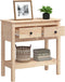vidaXL - Wandtafel - 75x35x75 - cm - massief - grenenhout