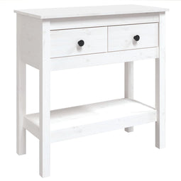 vidaXL - Wandtafel - 75x35x75 - cm - massief - grenenhout - wit