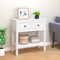 vidaXL - Wandtafel - 75x35x75 - cm - massief - grenenhout - wit