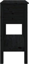 vidaXL - Wandtafel - 75x35x75 - cm - massief - grenenhout - zwart