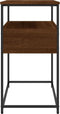 vidaXL - Wandtafel - 75x40x75 - cm - bewerkt - hout - bruin - eikenkleur
