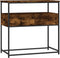 vidaXL - Wandtafel - 75x40x75 - cm - bewerkt - hout - gerookt - eikenkleurig