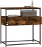 vidaXL - Wandtafel - 75x40x75 - cm - bewerkt - hout - gerookt - eikenkleurig