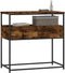 vidaXL - Wandtafel - 75x40x75 - cm - bewerkt - hout - gerookt - eikenkleurig