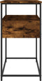 vidaXL - Wandtafel - 75x40x75 - cm - bewerkt - hout - gerookt - eikenkleurig