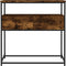 vidaXL - Wandtafel - 75x40x75 - cm - bewerkt - hout - gerookt - eikenkleurig