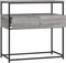vidaXL - Wandtafel - 75x40x75 - cm - bewerkt - hout - grijs - sonoma - eikenkleurig