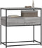 vidaXL - Wandtafel - 75x40x75 - cm - bewerkt - hout - grijs - sonoma - eikenkleurig