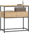 vidaXL - Wandtafel - 75x40x75 - cm - bewerkt - hout - sonoma - eikenkleurig