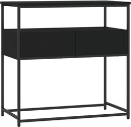 vidaXL - Wandtafel - 75x40x75 - cm - bewerkt - hout - zwart