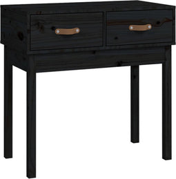 vidaXL - Wandtafel - 76,5x40x75 - cm - massief - grenenhout - zwart