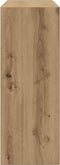 vidaXL - Wandtafel - 78x30x80 - cm - bewerkt - hout - artisanaal - eikenkleur