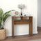 vidaXL - Wandtafel - 78x30x80 - cm - bewerkt - hout - bruin - eikenkleur