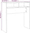 vidaXL - Wandtafel - 78x30x80 - cm - bewerkt - hout - bruin - eikenkleur