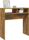 vidaXL - Wandtafel - 78x30x80 - cm - bewerkt - hout - gerookt - eikenkleurig