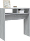 vidaXL - Wandtafel - 78x30x80 - cm - bewerkt - hout - grijs - sonoma - eikenkleurig