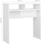 vidaXL - Wandtafel - 78x30x80 - cm - bewerkt - hout - hoogglans - wit