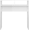vidaXL - Wandtafel - 78x30x80 - cm - bewerkt - hout - hoogglans - wit