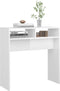 vidaXL - Wandtafel - 78x30x80 - cm - bewerkt - hout - hoogglans - wit