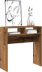 vidaXL - Wandtafel - 78x30x80 - cm - bewerkt - hout - oud - houtkleurig