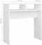 vidaXL - Wandtafel - 78x30x80 - cm - bewerkt - hout - wit